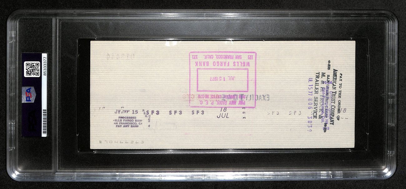 Al Davis HOF Signed/Autographed 8.5x3.5 Bank Check Raiders PSA/DNA 193230