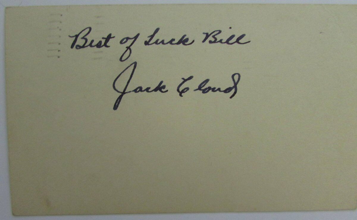 Jack Cloud Green Bay Packers CFB HOF Signed Vintage 1948 GPC Postcard 144797