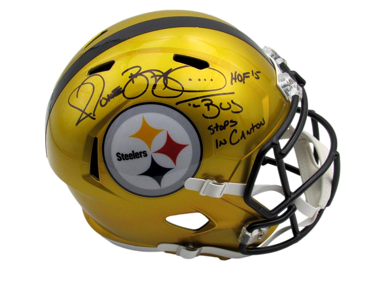 Jerome Bettis Signed/Inscribed Steelers Full Size Flash Replica Helmet JSA 86062