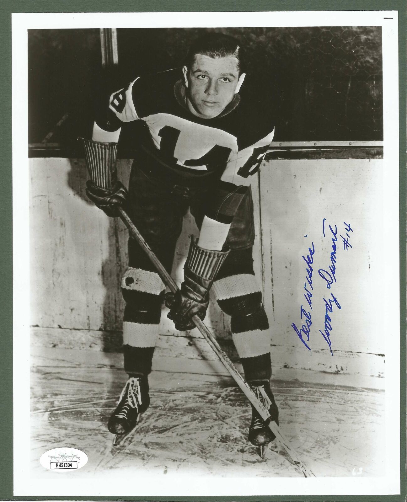 Woody Dumart Boston Bruins Signed/Autographed 8x10 B/W Photo JSA 150928