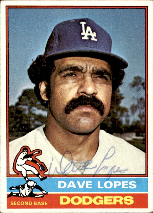 Dave Lopes Autographed 1976 TOPPS Card #660 Los Angeles Dodgers 183411