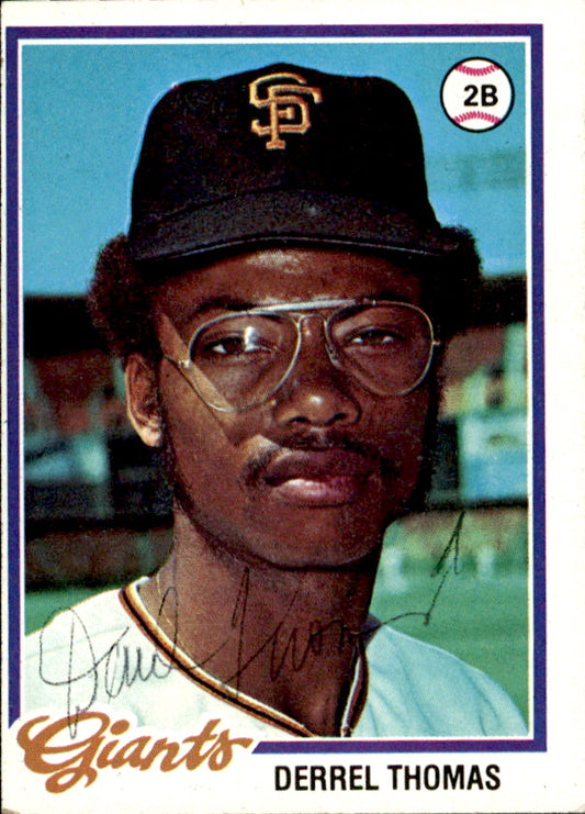 Derrel Thomas Autographed 1978 TOPPS Card #194 San Francisco Giants 183010