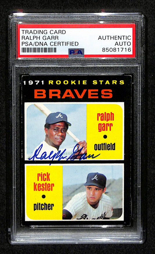 Ralph Garr Signed 1971 Topps Rookie Card #494 PSA/DNA 184571