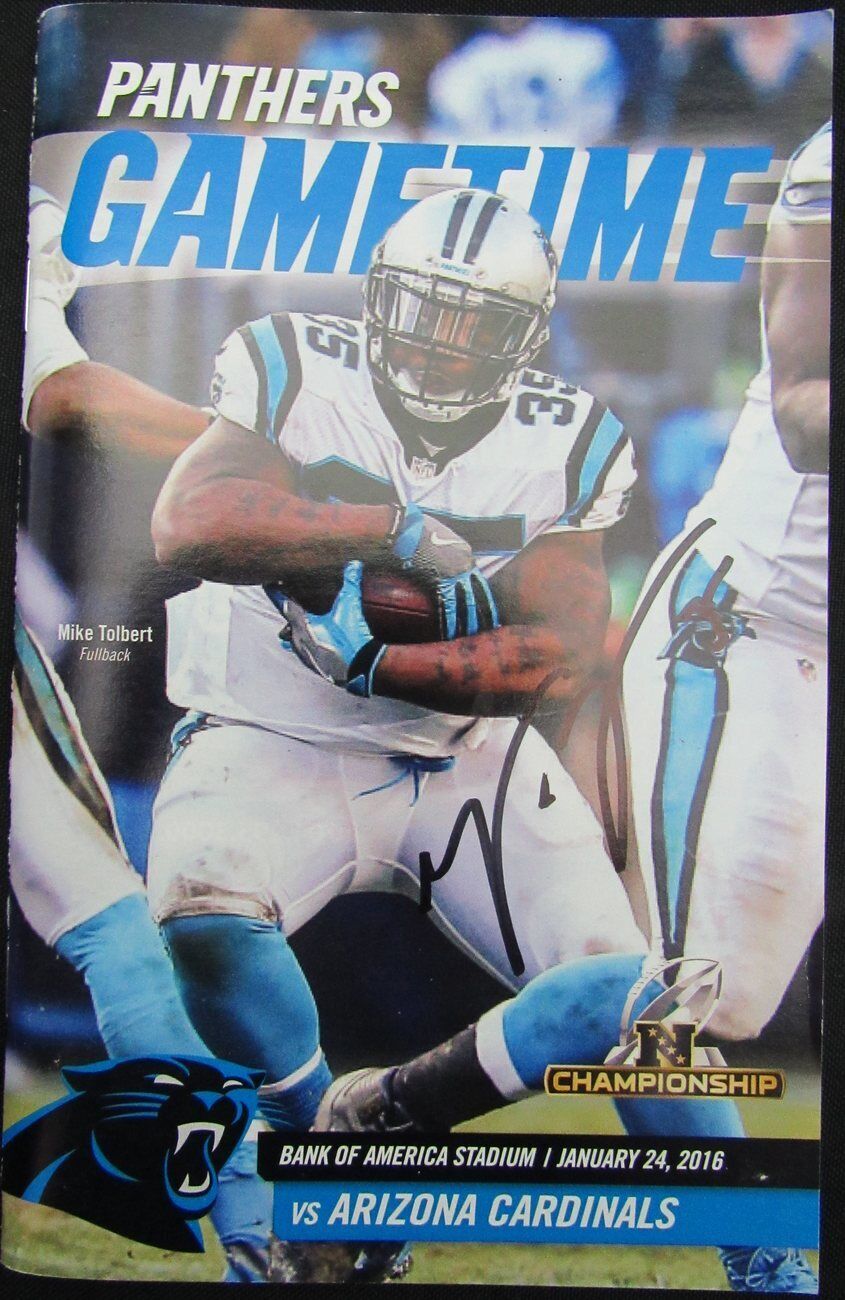 Mike Tolbert Carolina Panthers Signed Football Program vs. Cardinals 1/24/16