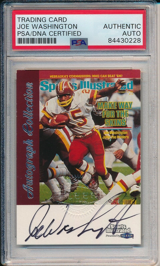Joe Washington Washington Redskins Signed/Auto 1999 Fleer Card PSA/DNA 164164