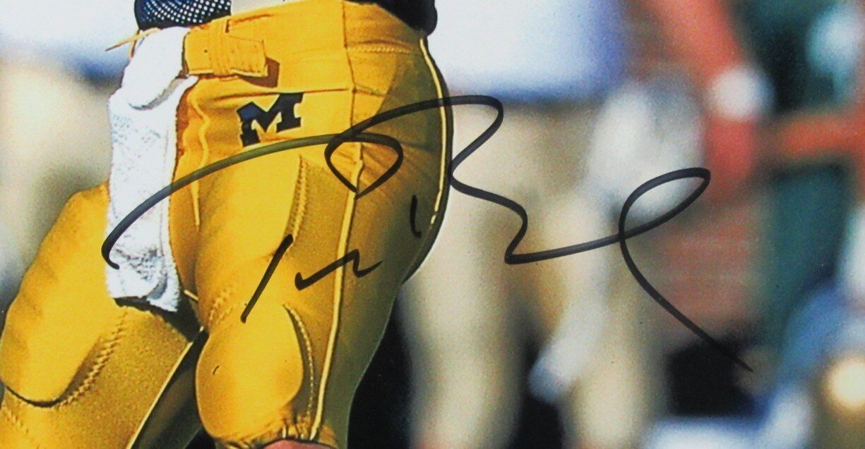 Tom Brady Autographed 16x20 Photo Michigan Wolverines Framed Fanatics