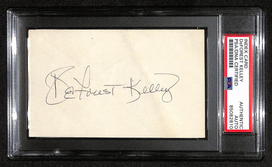 Deforest Kelley Signed 3x5 Index Card "Star Trek" PSA/DNA 183955