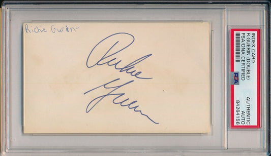 Richie Guerin HOF New York Knicks Double Signed 3x5 Index Card PSA/DNA 156385