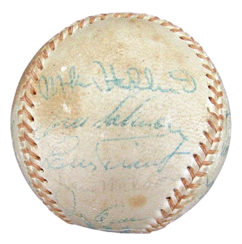 1968 Cleveland Indians Team Autographed (21 Signatures) Baseball 181045