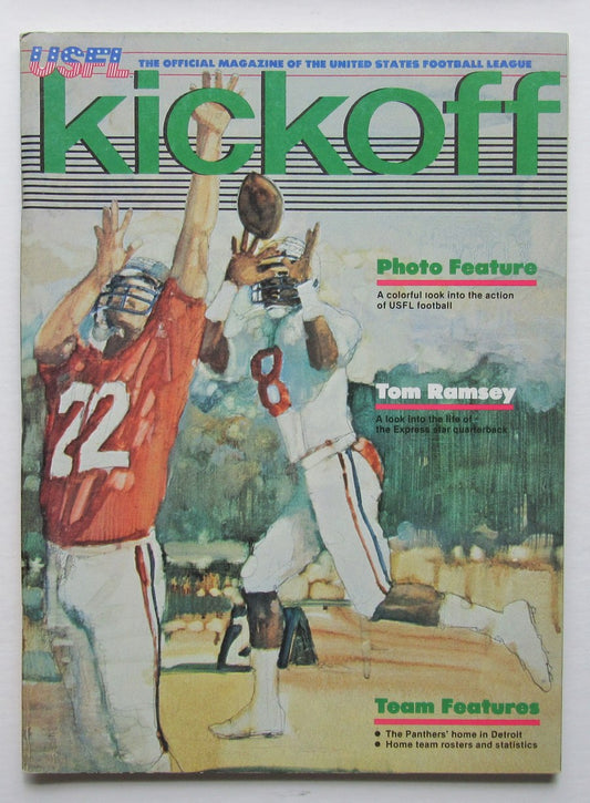 1983 USFL Oakland Invaders  vs. Washington Federals Game Program 181328