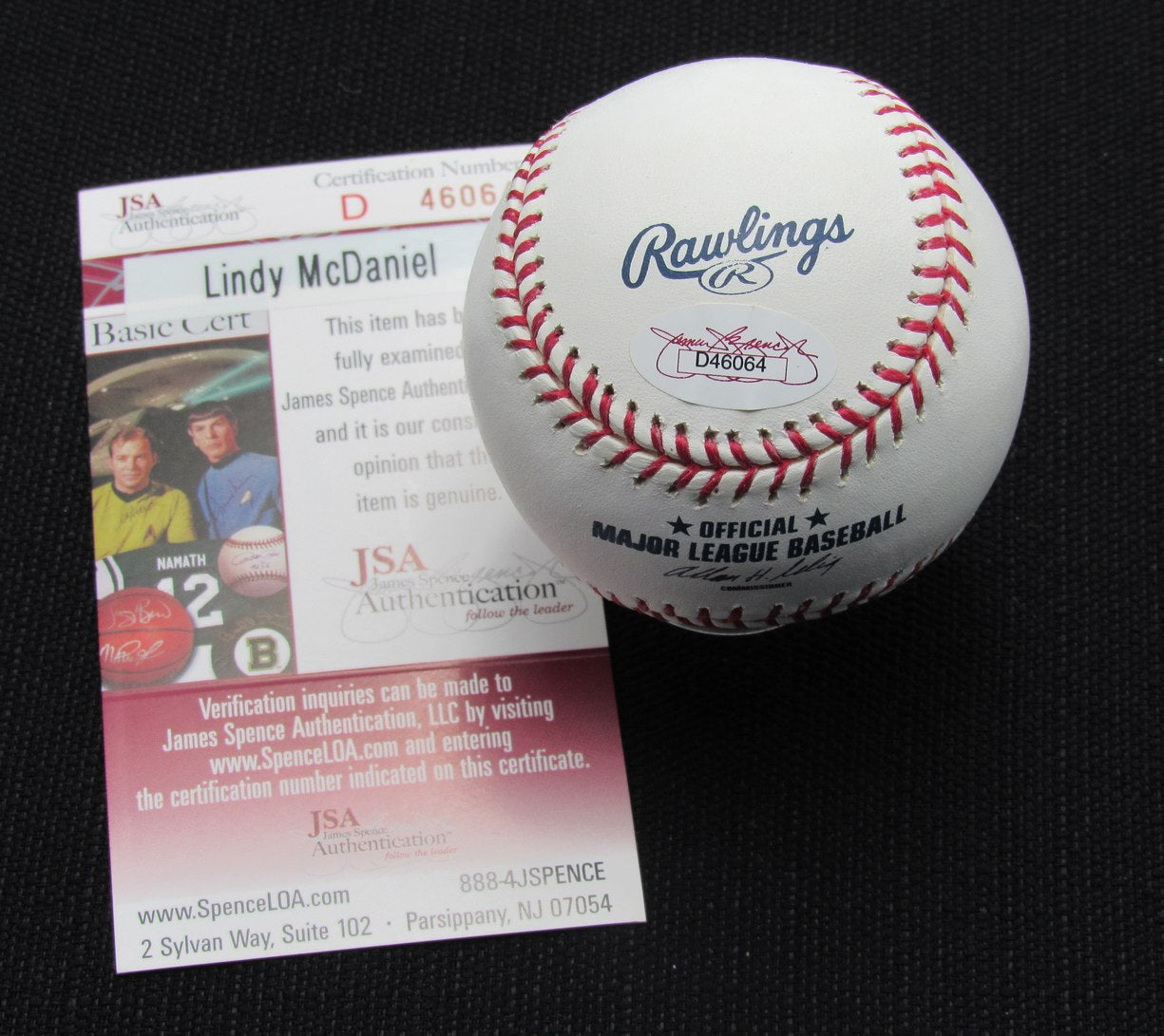 Lindy McDaniel Signed/Auto Yankees 100th OML Baseball JSA  186913