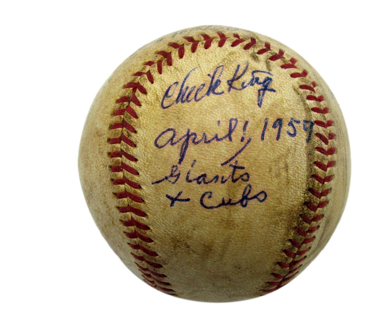 Ty Cobb HOF/ Chick King Dual-Autographed ONL Baseball Tigers JSA 186355