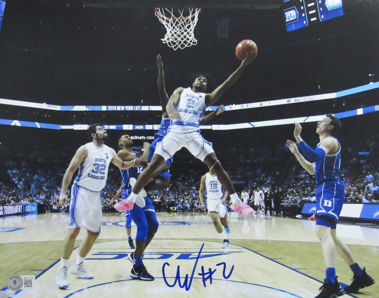 Colby White Autographed 11x14 Basketball Photo North Carolina Beckett