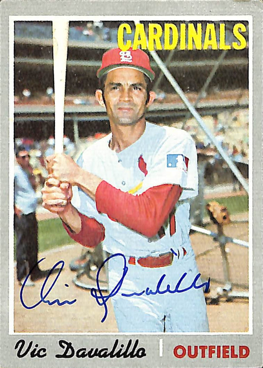 Vic Davalillo St. Louis Cardinals Signed/Autographed 1970 TOPPS Card #256 189499