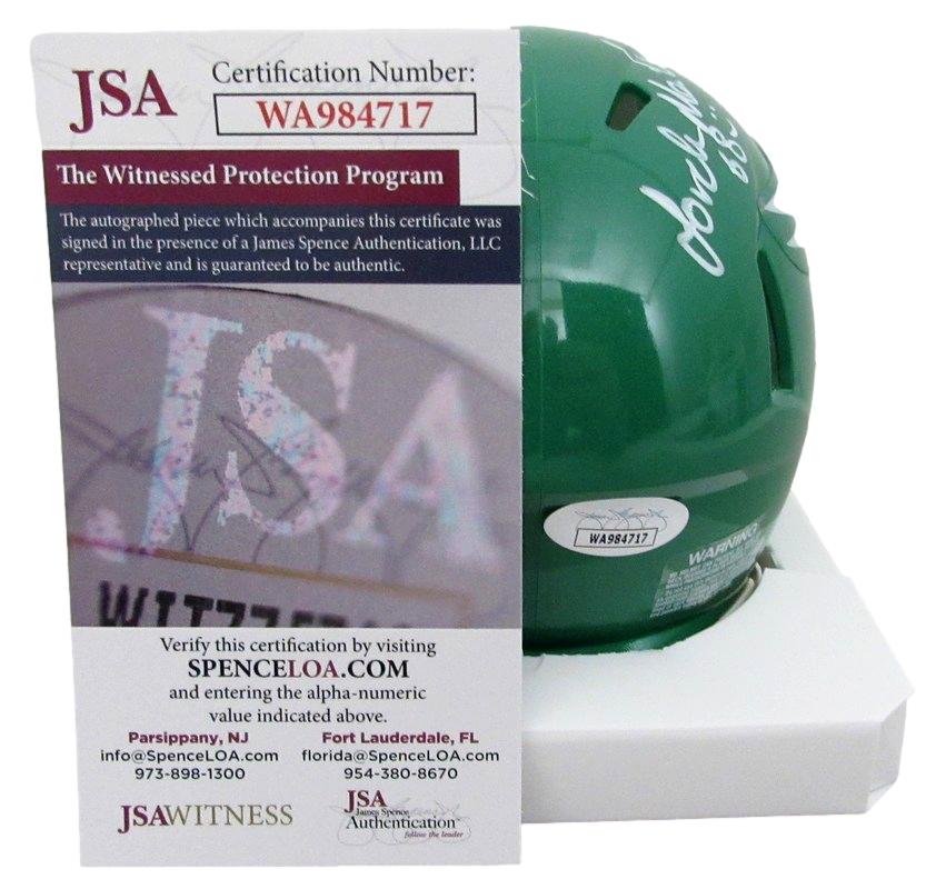 Jordan Mailata Autographed Mini Kelly Green Football Helmet Eagles JSA 183545