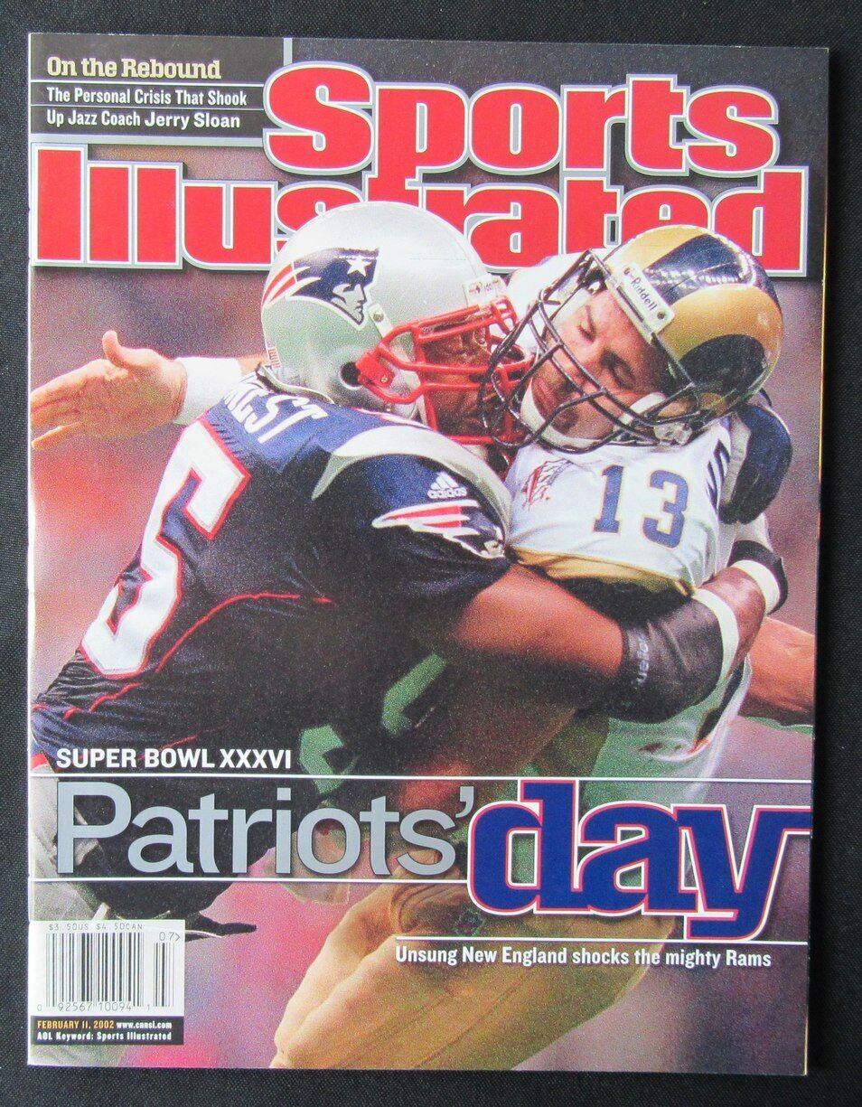 2002 Sports Illustrated Magazine NO LABEL New England Patriots 176499