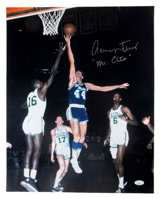 Jerry West HOF Los Angeles Lakers Signed/Inscribed 16x20 Photo JSA 161941