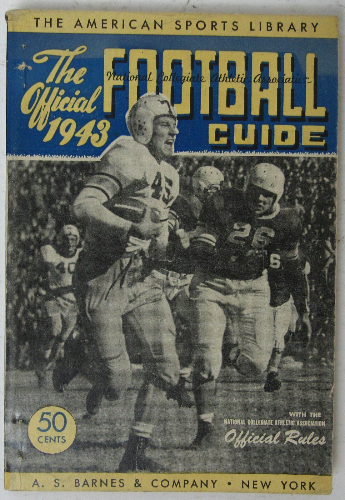 1943 NCAA Football Guide by A.S. Barnes War Time Guide 144930