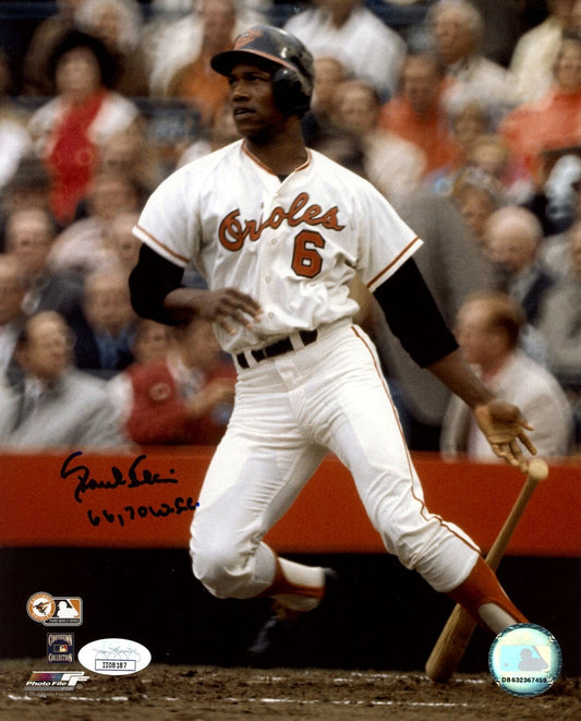 Paul Blair Baltimore Orioles Signed/Inscr "66, 70 W.S.C." 8x10 Photo JSA 153828