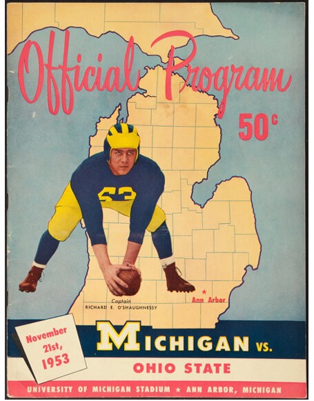 Vintage 11/21/1953 Michigan vs Ohio State Football Program - The Game 188734