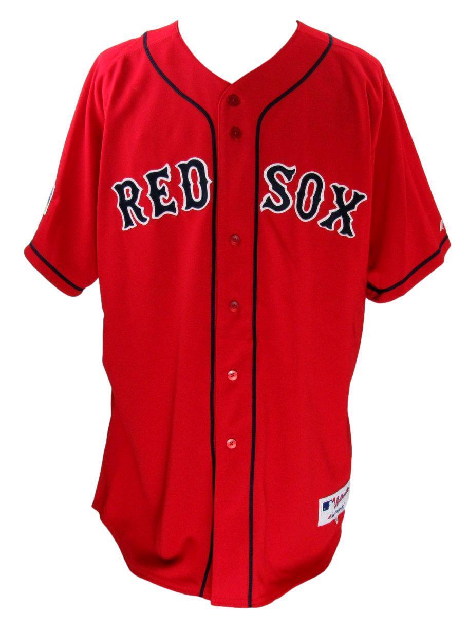 David Ortiz HOF Autographed Majestic Red 2007 WS Jersey Red Sox Beckett 177079