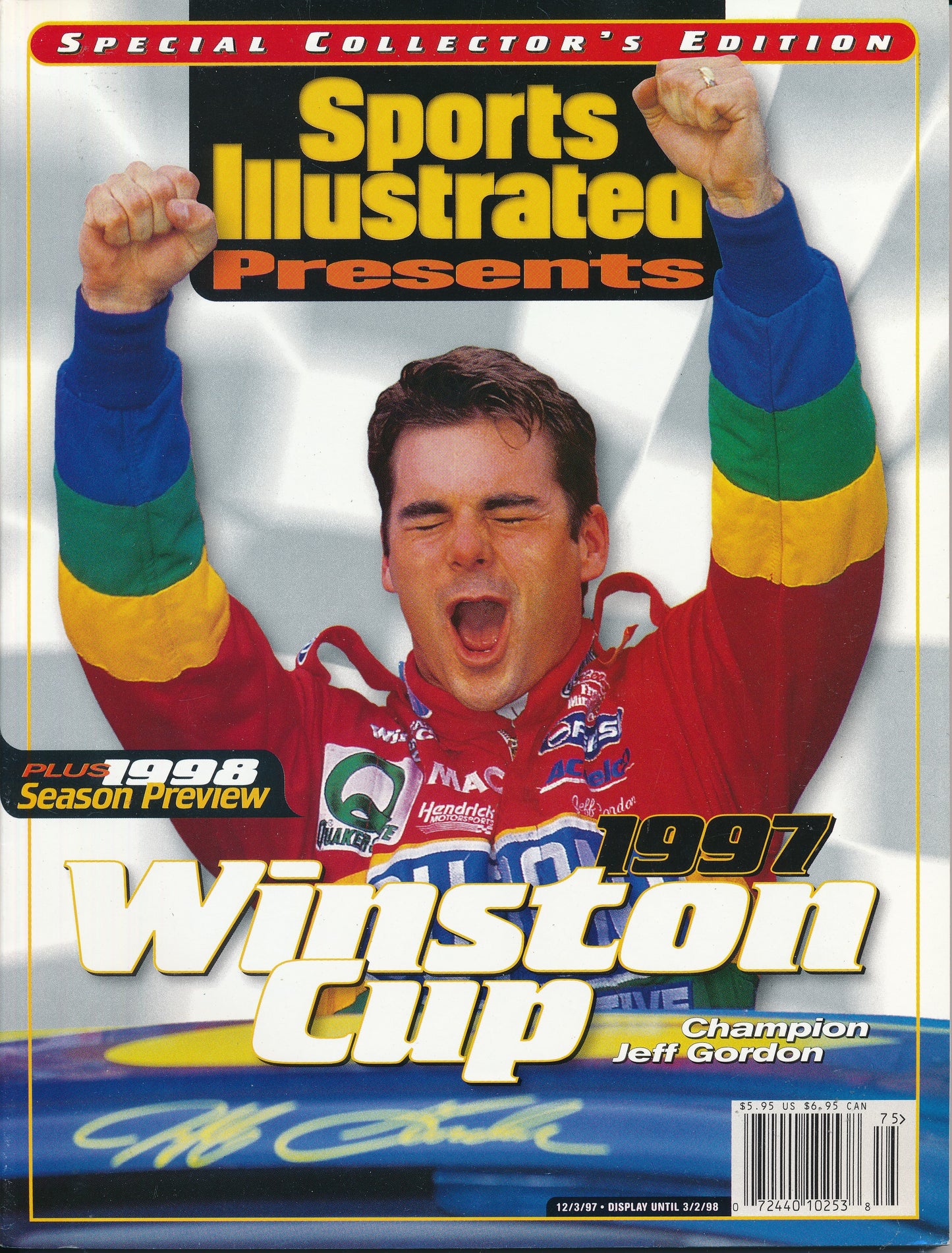 December 3, 1997 Sports Illustrated Magazine NO LABEL Jeff Gordon 181974