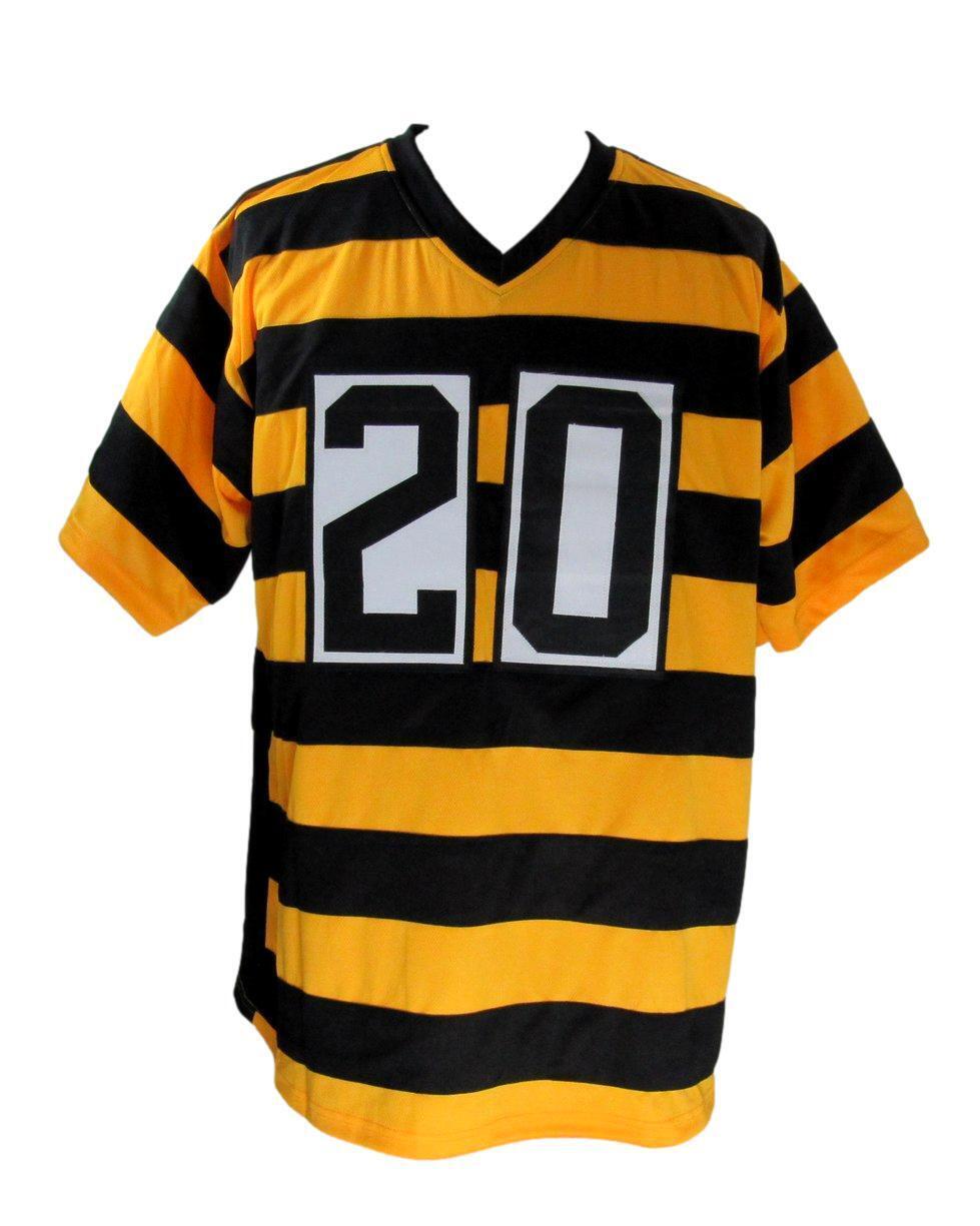 Rocky Bleier Autographed/Inscribed Striped Custom Football Jersey Steelers JSA