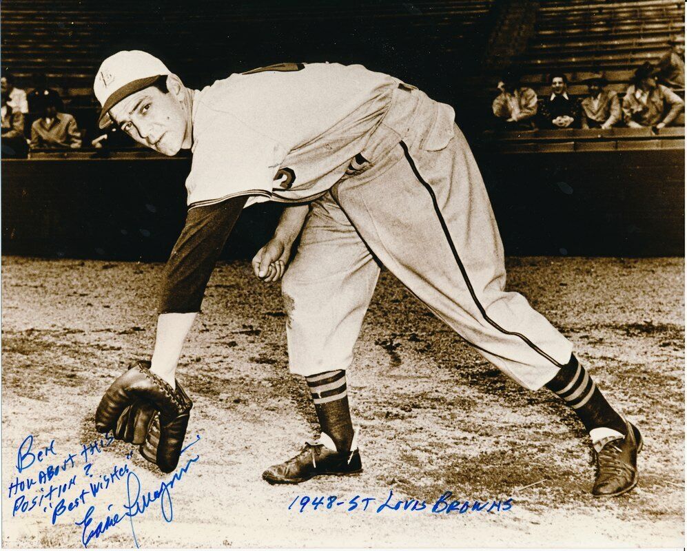 Eddie Pellagrini Browns Signed 8x10 Photo ins "1948 St. Louis Browns" JSA 143294