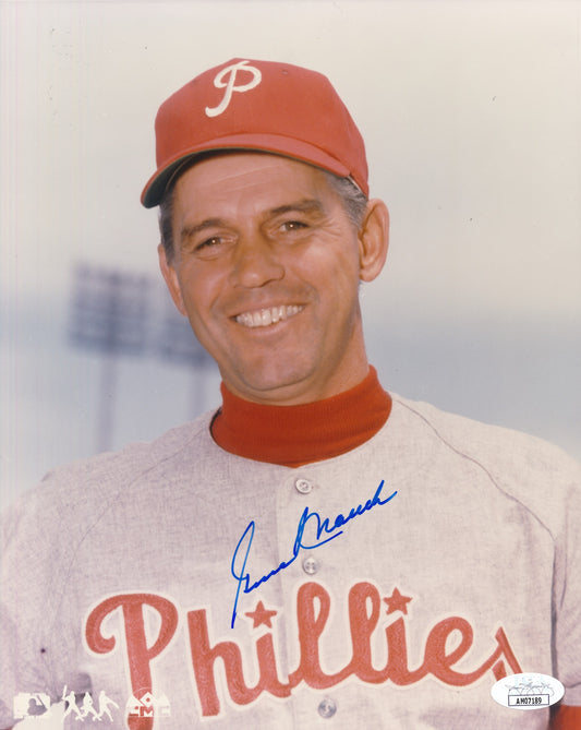 Gene Mauch Autographed 8x10 Photo Philadelphia Phillies JSA 181912