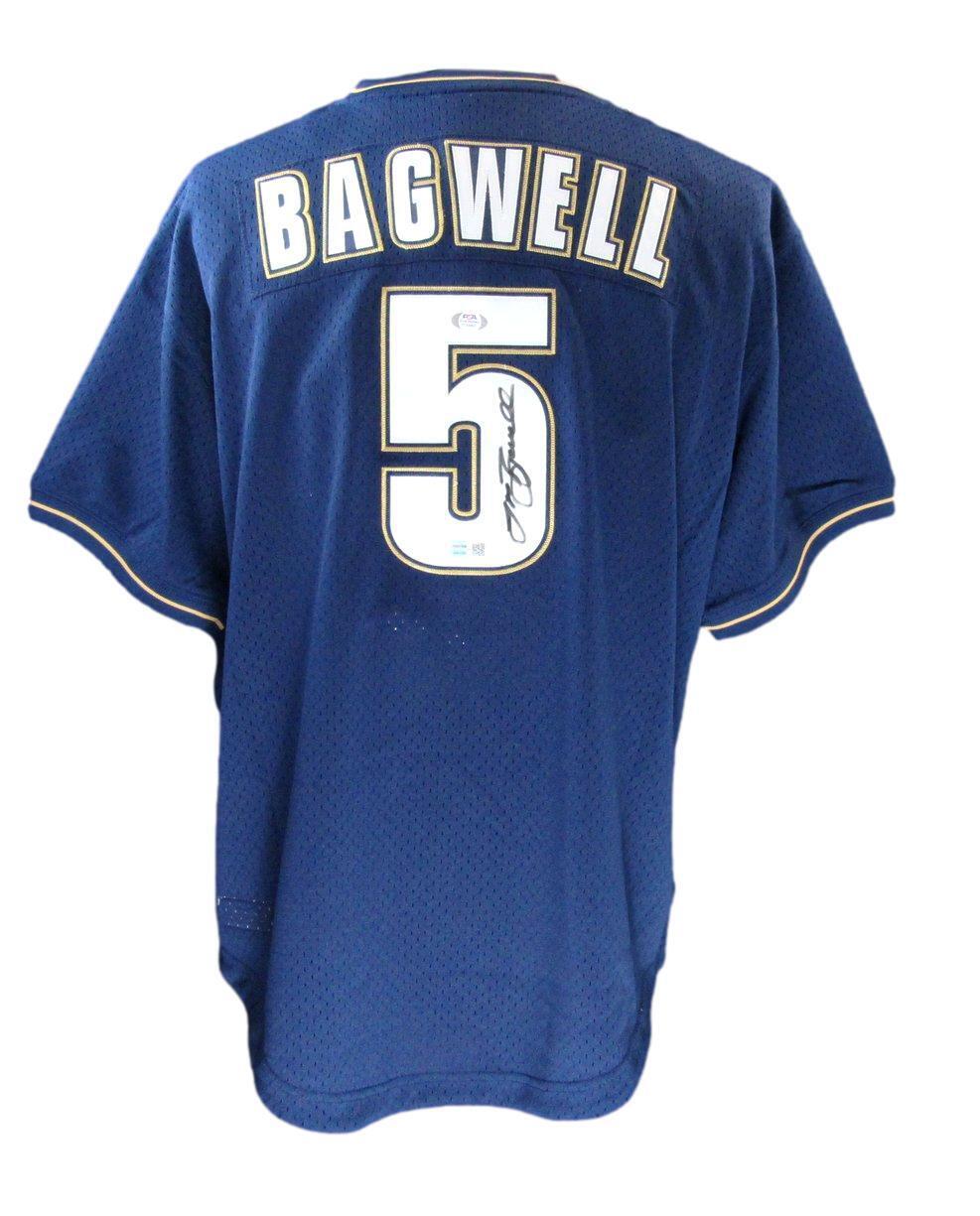 Jeff Bagwell HOF Autographed Mitchell & Ness Blue Jersey Astros PSA/DNA 177085