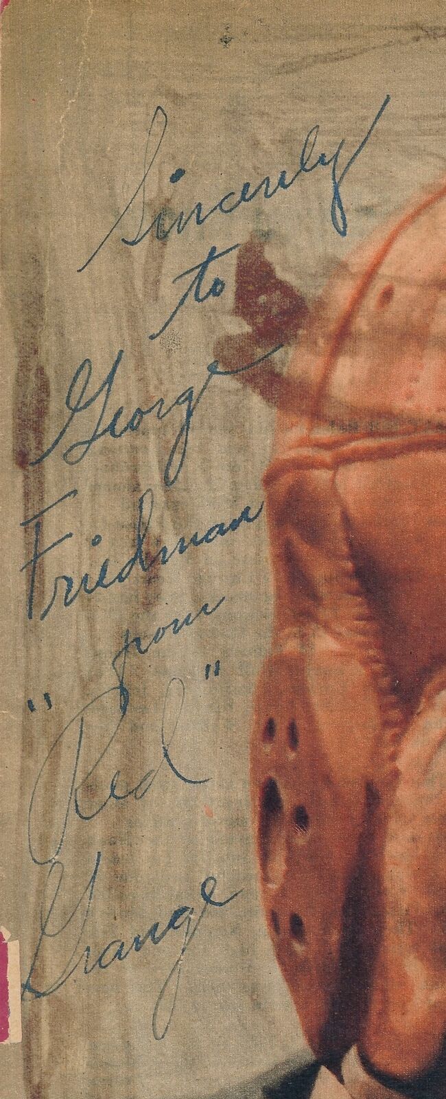 Red Grange HOF Autographed 8.5x11 Magazine Photo Chicago Bears JSA