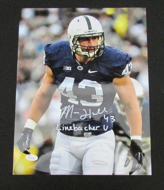 Mike Hull PSU "Linebacker U" Autographed/Signed 11x14 Photo JSA 134692