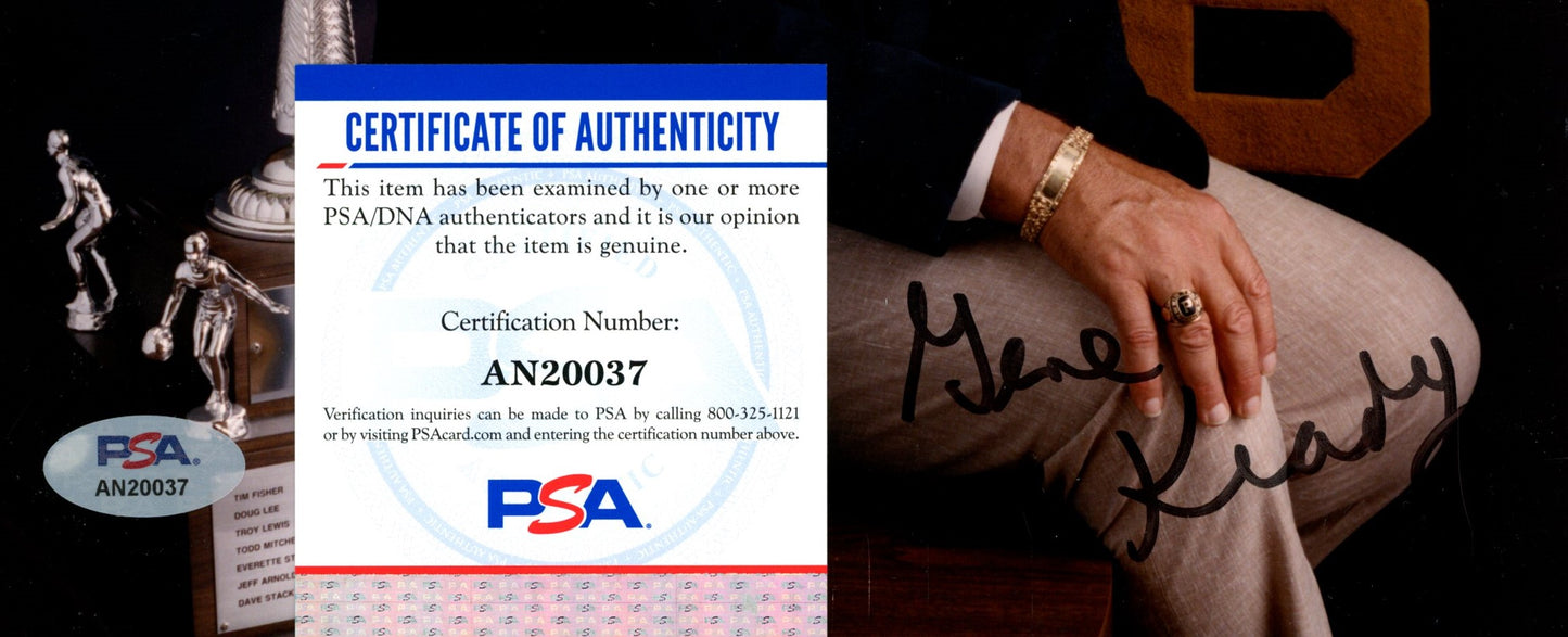 Gene Keady Signed/Auto 8x10 Photo Purdue Basketball Coach PSA/DNA 188065