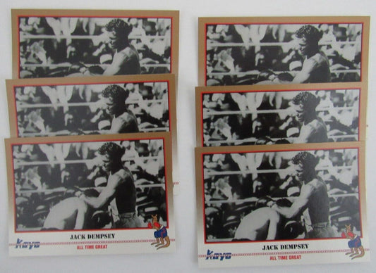 Lot of 6 Jack Dempsey Boxer 1991 Kayo Trading Cards #125 158140