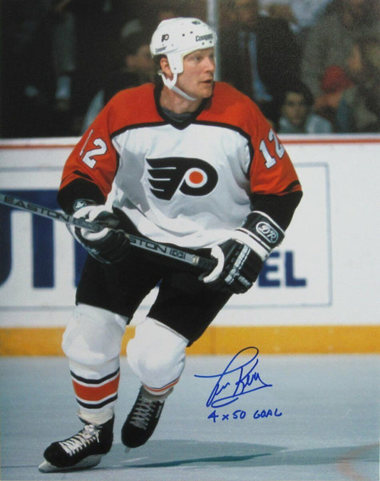 Tim Kerr Flyers Autographed/Signed w/inscr 11x14 Photo JSA 127798