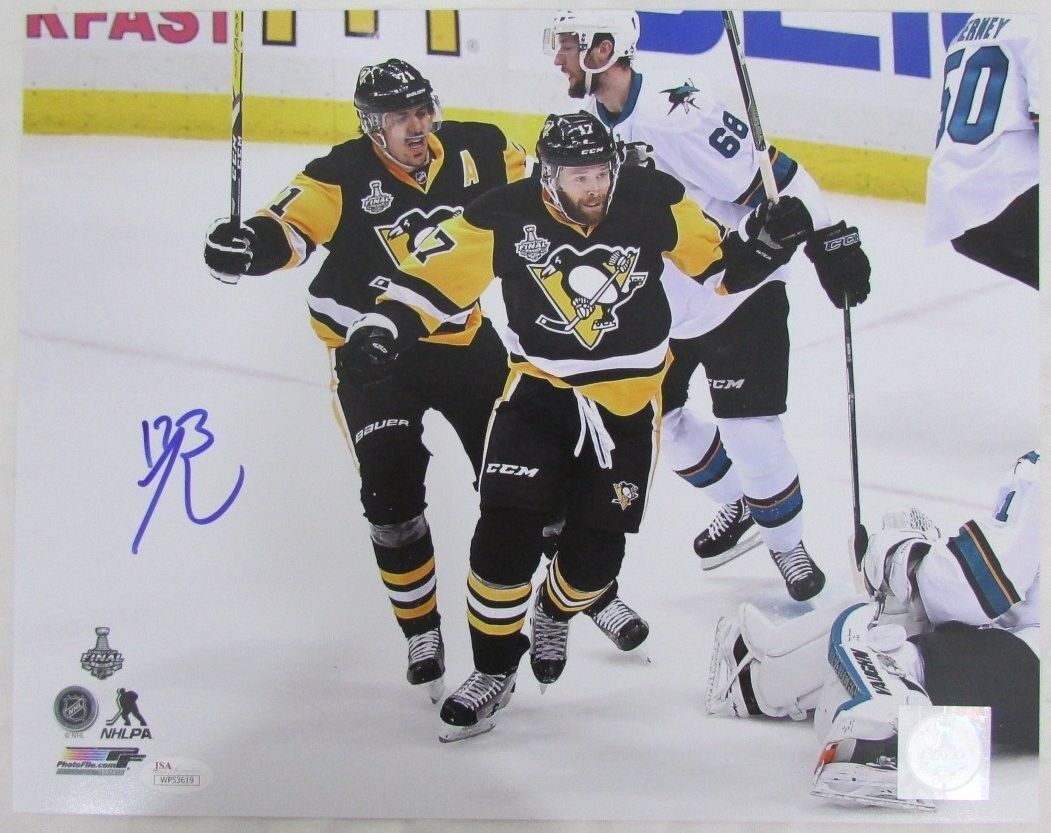 Bryan Rust Penguins 2016 Stanley Cup Autographed/Signed 11x14 Photo JSA 134144