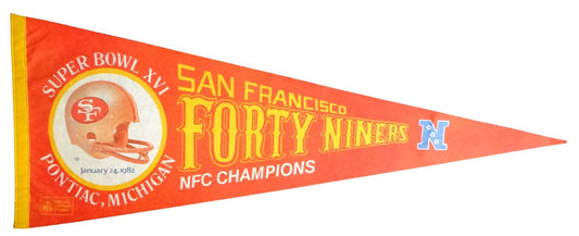 1982 NFC Champions San Francisco 49ers 30x12 NFL Felt Pennant 176864