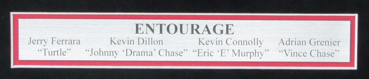 "Entourage" Multi-signed/Inscr by 4 Cast Members 16x20 Photo Framed  JSA 186394