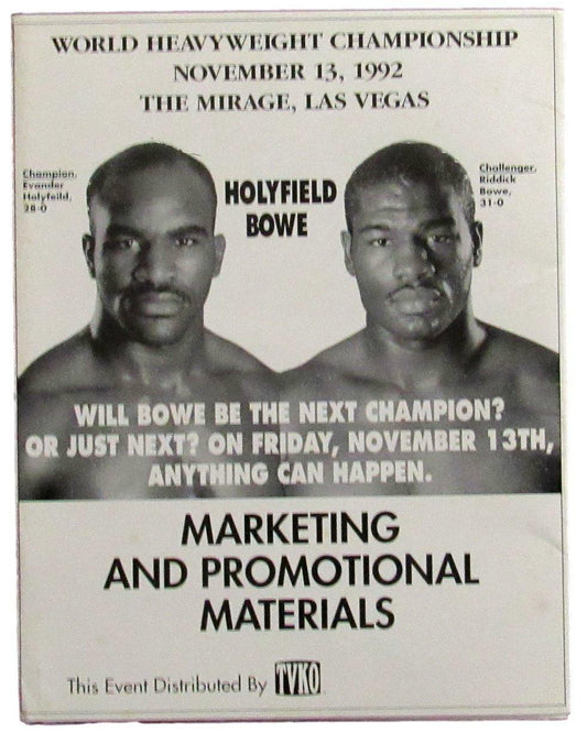 1992 World Heavyweight Championship Boxing Holyfield vs. Bowe Press Kit 167447