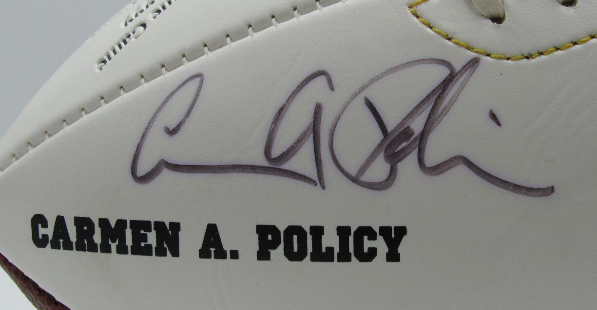 Carmen Policy/Al Lerner Dual-Autographed Full Size  Browns Logo Football JSA