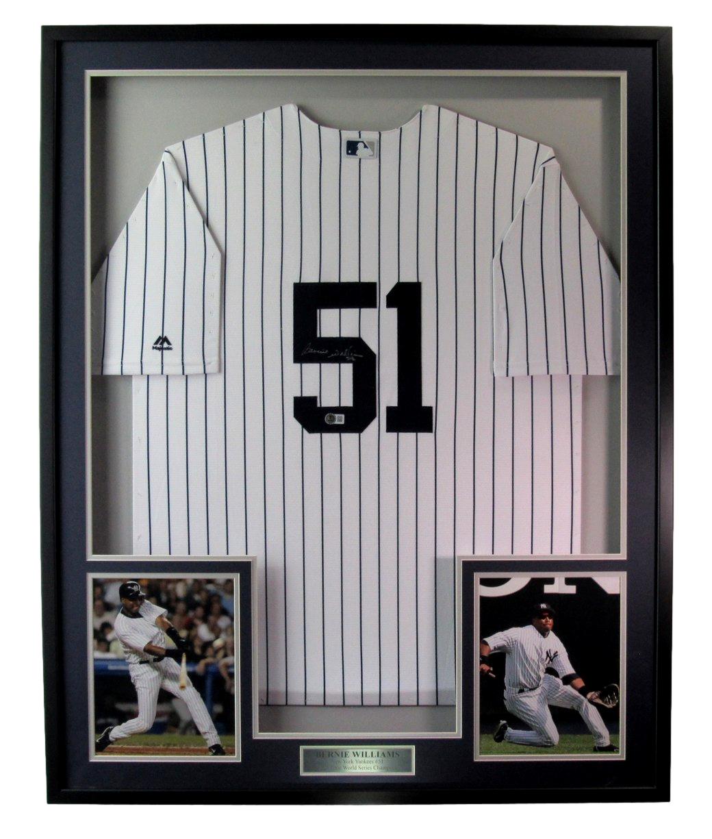 Bernie Williams Autographed Jersey New York Yankees Framed Beckett 188538