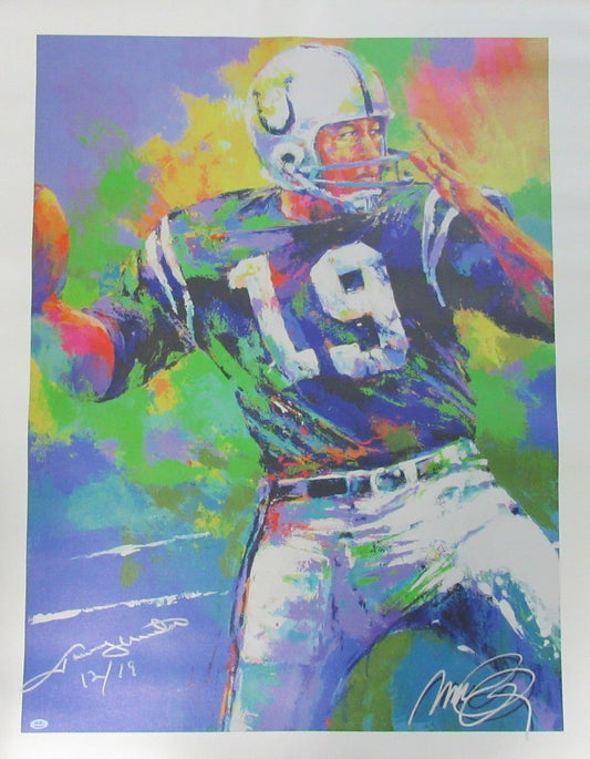 Johnny Unitas HOF Signed/Autographed 36x45.5 Lithograph Colts PSA/DNA 190553