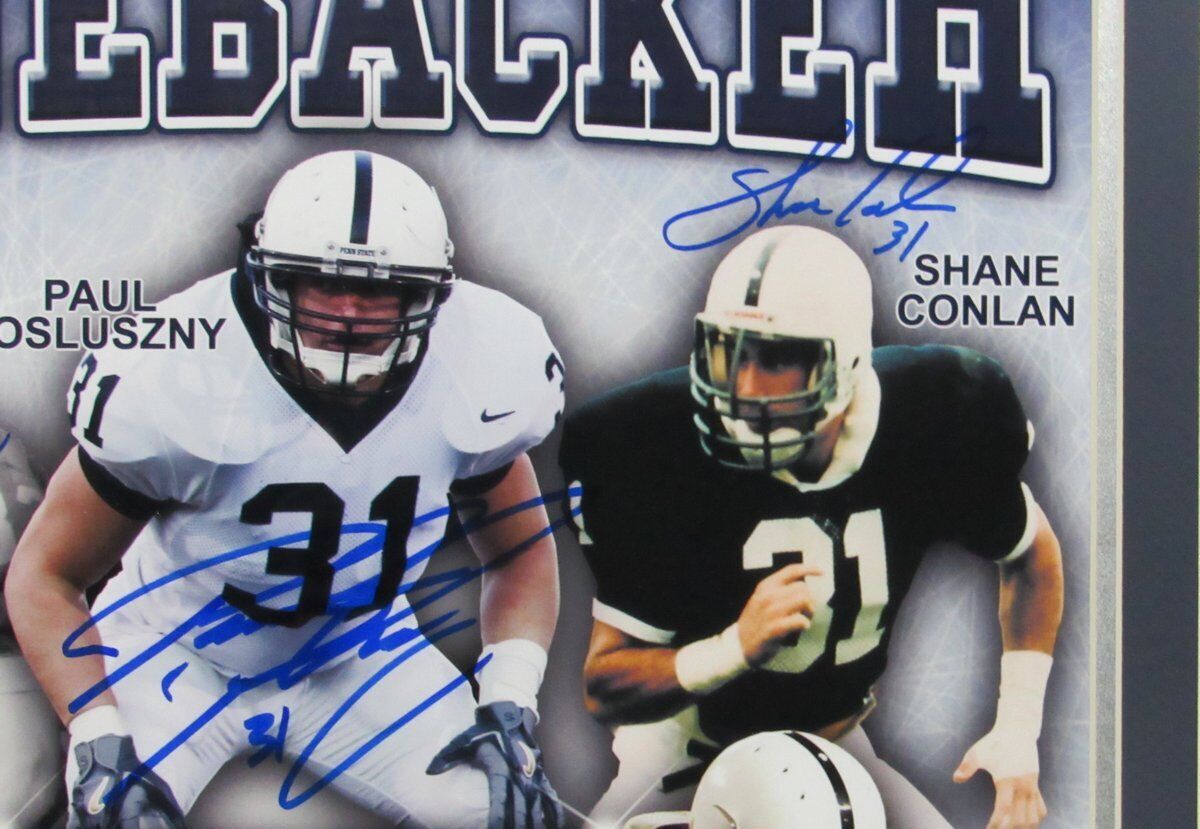 Penn State "Linebacker U" 16x20 Framed Photo Autographed by 5 (Lee, Posluszny,