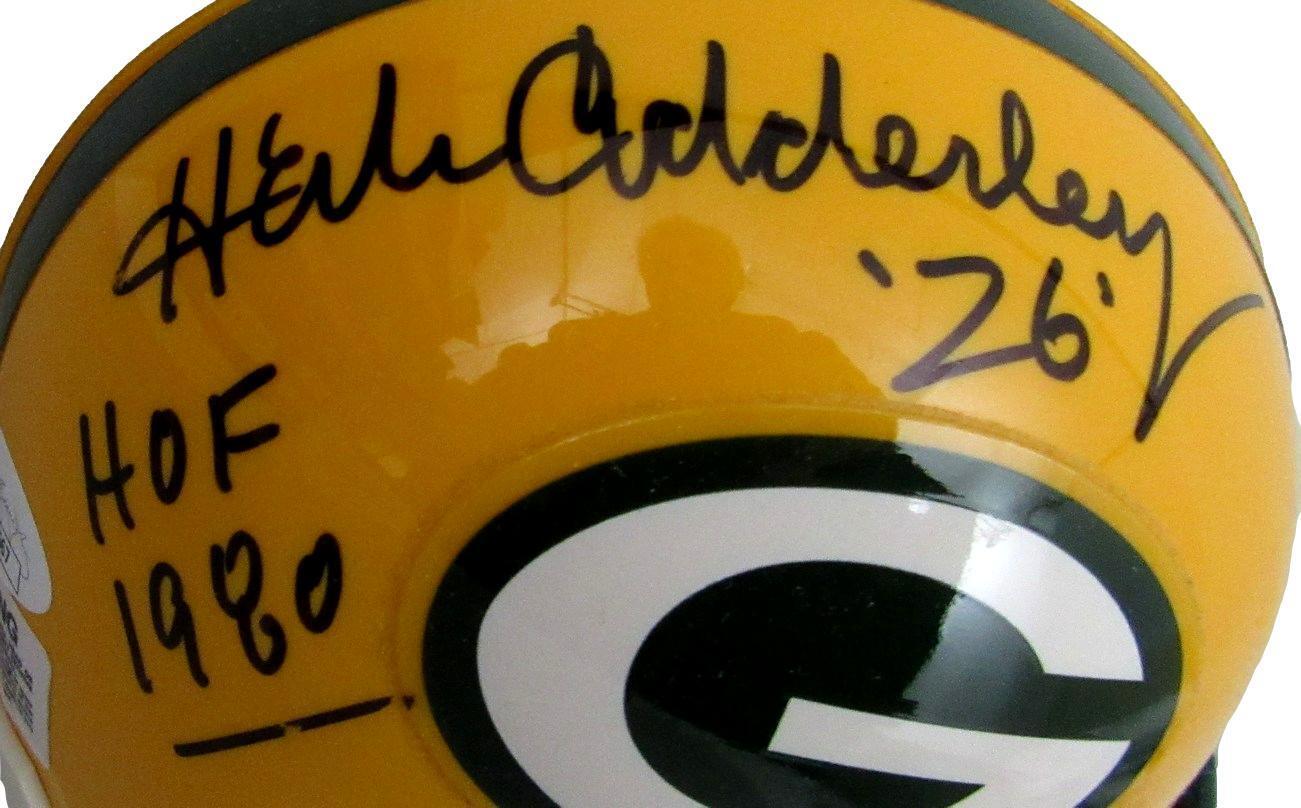 Herb Adderley HOF Autographed/Inscribed Mini Football Helmet Packers JSA