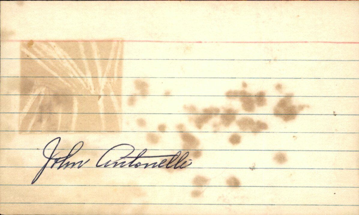 John Antonelli Giants/Braves d.2020 Signed/Autographed 3x5 Index Card 162587