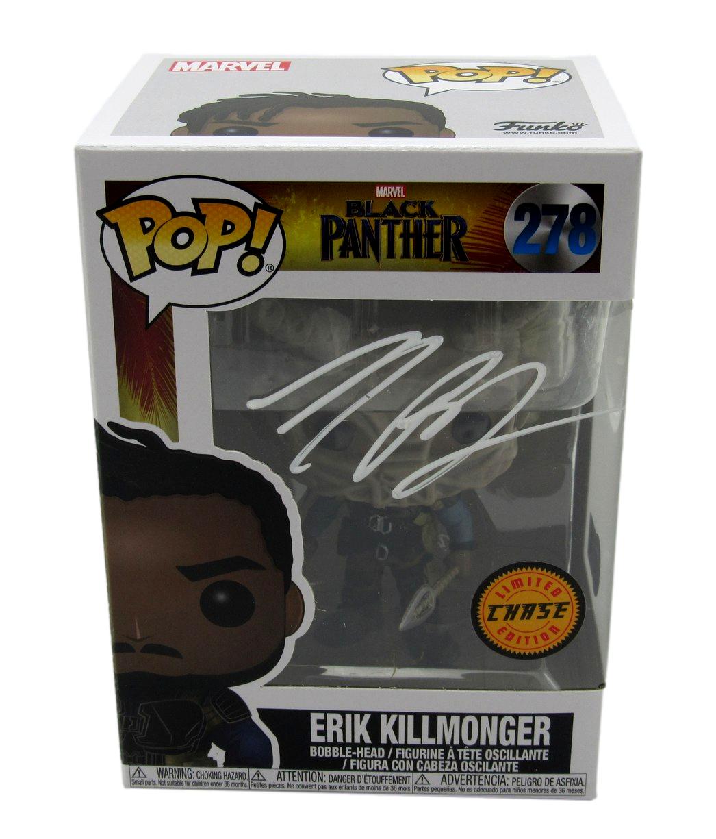 Michael B. Jordan Autographed Funko Pop! #278 "Black Panther" Beckett 181188