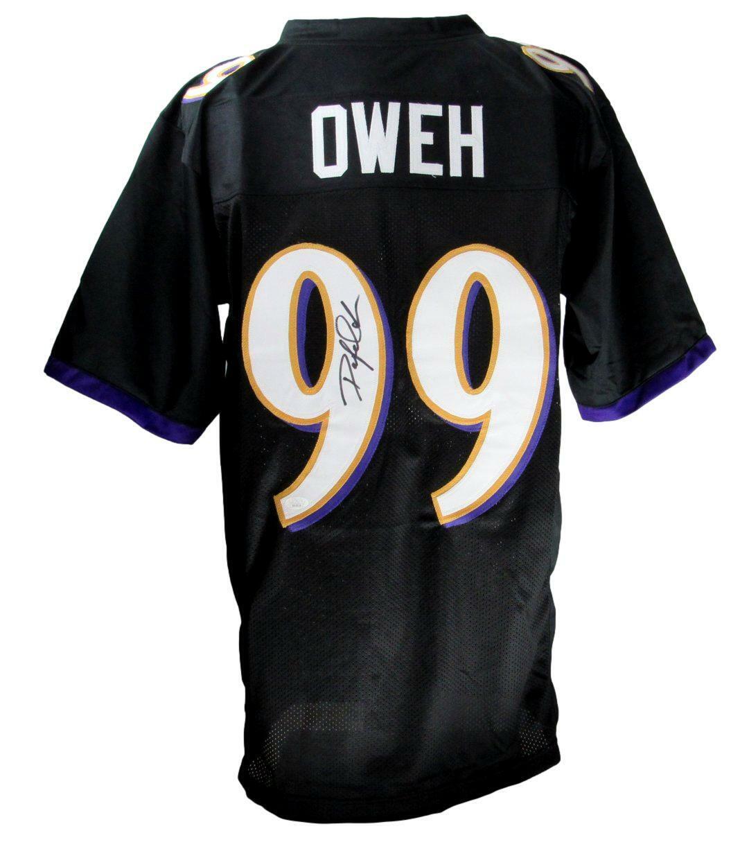 Odafe Oweh Signed/Autographed Ravens Black Custom Football Jersey JSA 163863