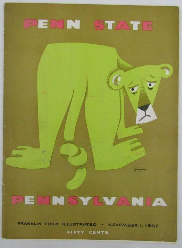 1952 Penn State Nittany Lions vs. Penn  College Football Program 137624