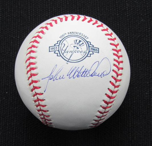 John Wetteland Signed/Auto Yankees 100th OML Baseball MAB 187062