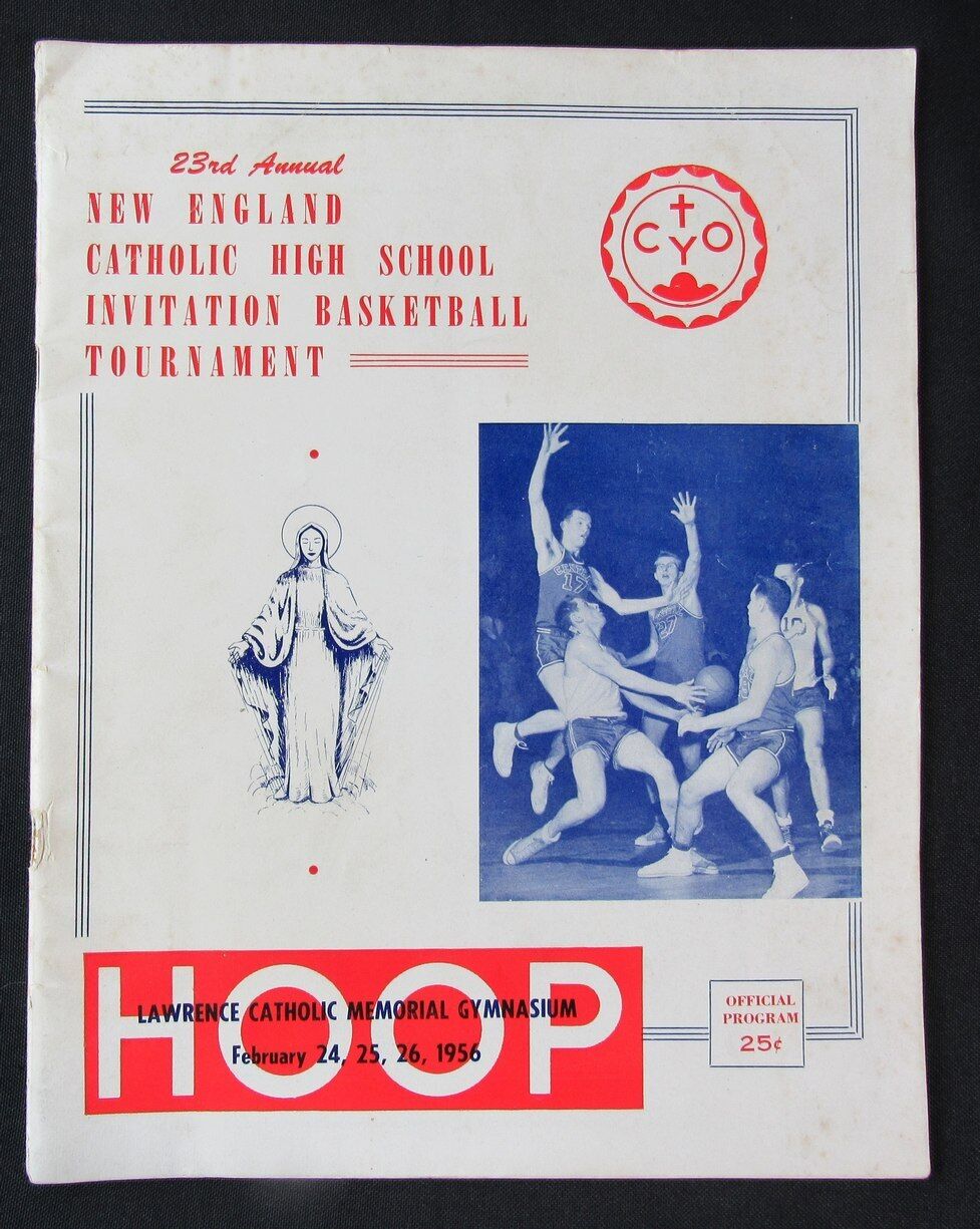 Vintage Feb. 24-26, 1956 New England High School Basketball Tournament Program